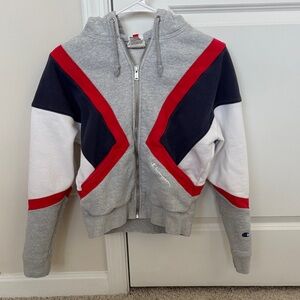 Champion Tri-Color Retro Zip-Up Hoodie